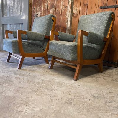 Exclusieve design fauteuils, stoelen. Jaren ‘50. Origineel.
