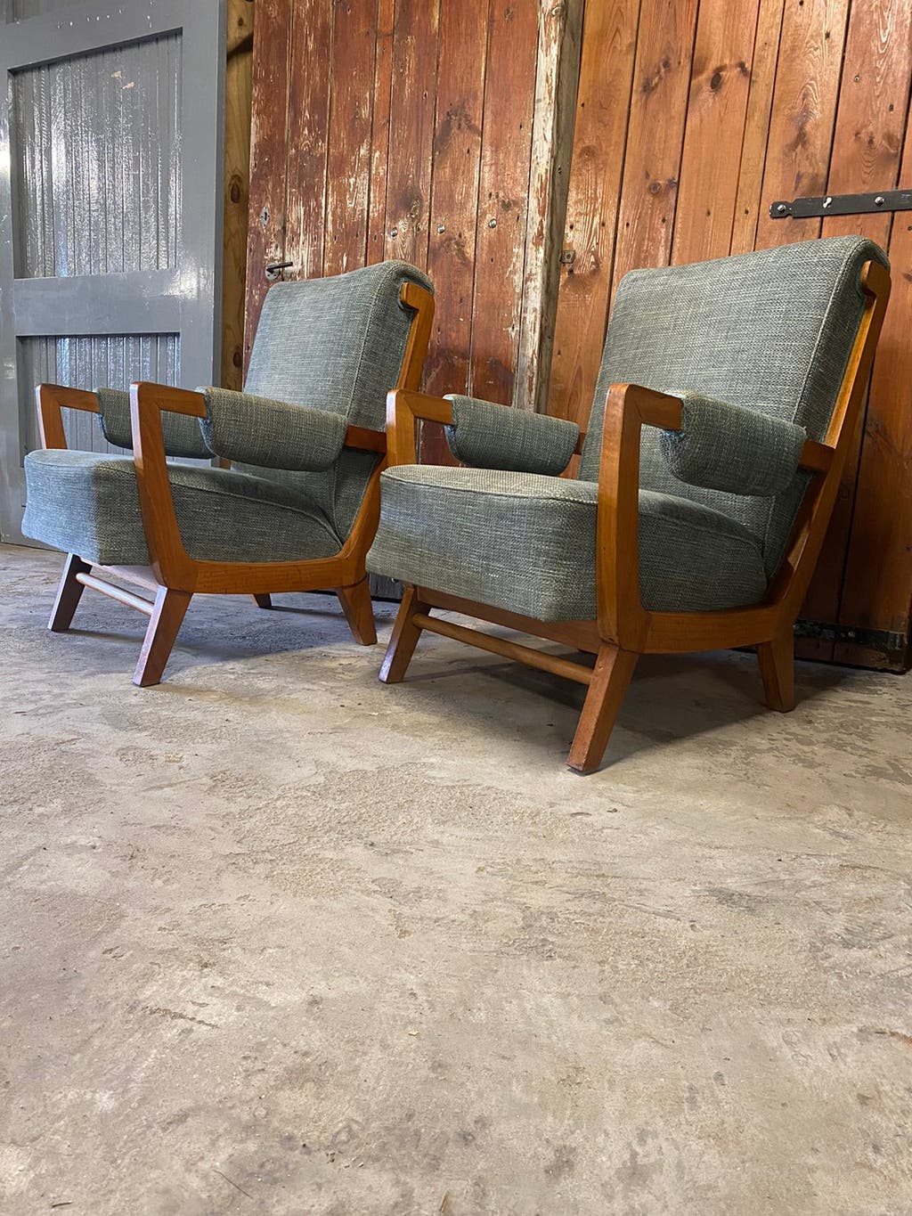 Exclusieve design fauteuils, stoelen. Jaren ‘50. Origineel.