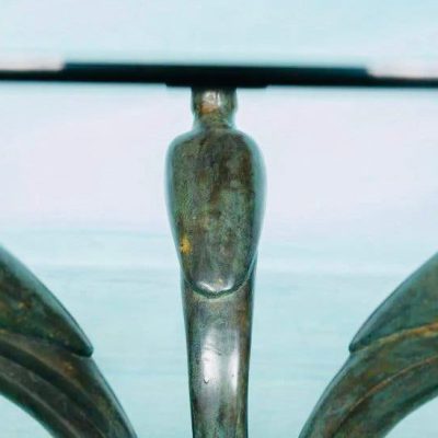 Hollywood Regency (salon-) Tafel, Brons, Glas, Rond. — foto 3