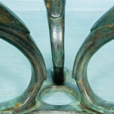 Hollywood Regency (salon-) Tafel, Brons, Glas, Rond. — foto 7