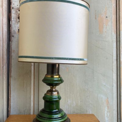 Kaiser-Leuchten-Lampe, Keramik, Messing, Vintage, Design