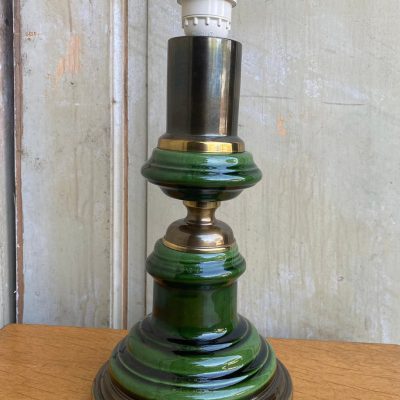 Kaiser-Leuchten-Lampe, Keramik, Messing, Vintage, Design
