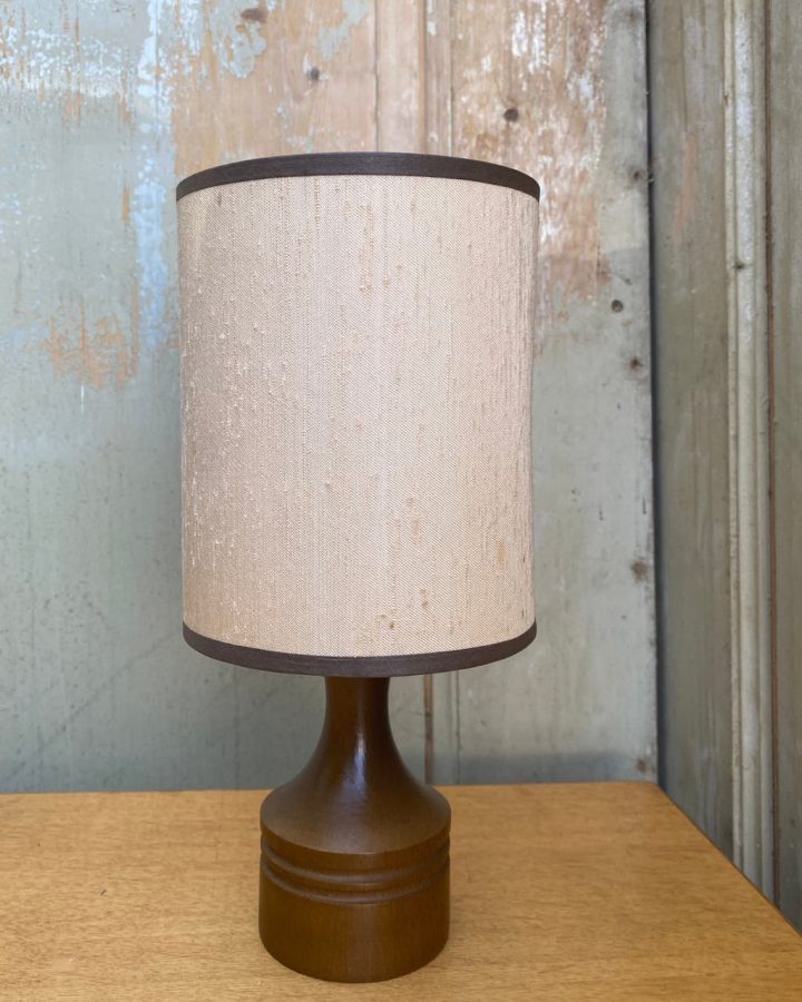 Originale Vintage-Tischleuchte, Teak, Skandinavisches Design