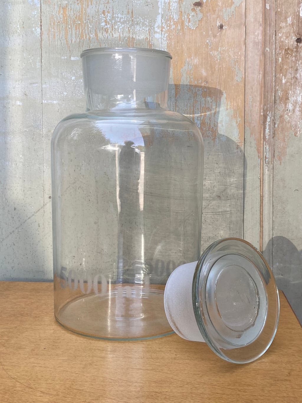 Oude Laboratoriumfles / Apothekersfles, 5000 ml.