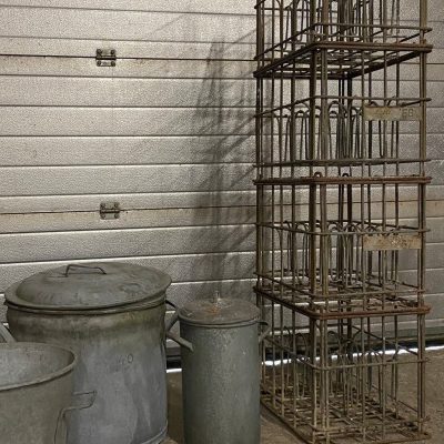 Old Zinc Bottle Crates, Milk crates, Lent Dairy