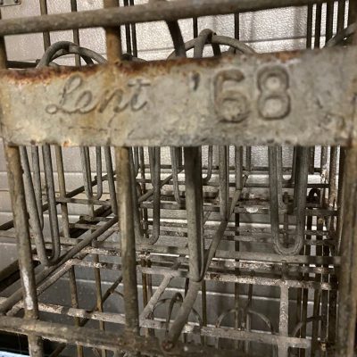 Old Zinc Bottle Crates, Milk crates, Lent Dairy