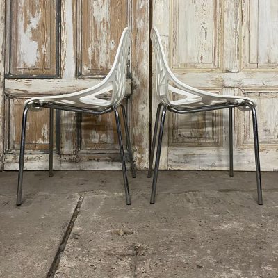 Set van 4 Italiaanse Designstoelen (Fast "Forest" Stijl) Wit — foto 4