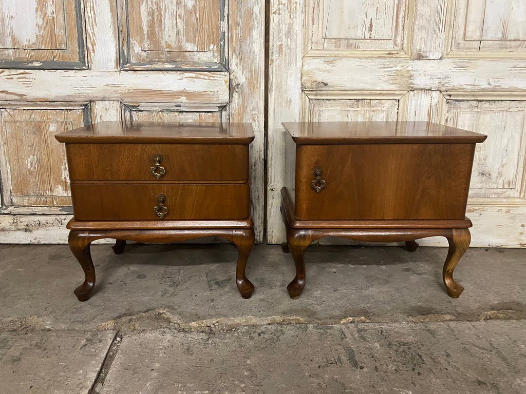 Set Vintage Kastjes, Nachtkastjes.
