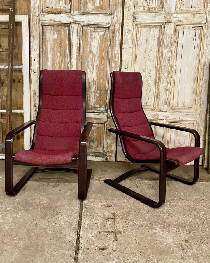 Set Vintage-Sessel Lamello, Von Yngve Ekström für Swedese