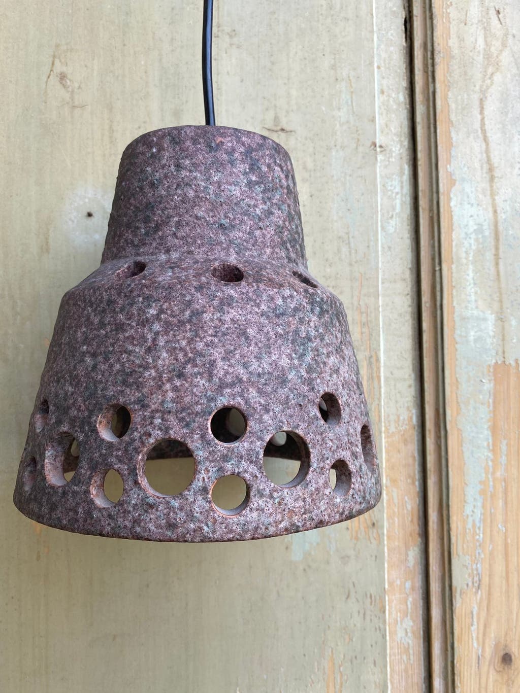 Sfeervolle hanglamp, West Germany. Keramiek. Fat Lava.