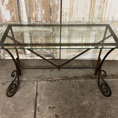 Sidetable, Console, Smeedijzer, Glas. !! Sale !! — foto 2
