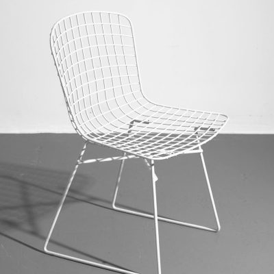 Vintage-Drahtstuhl von EMU, Weiß, Italienisches Design, Siebziger