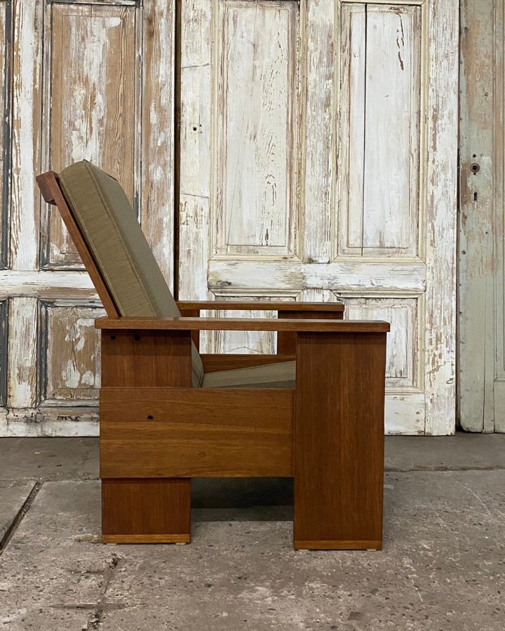 Vintage-Kistenstuhl, Design, Amsterdamer Schule